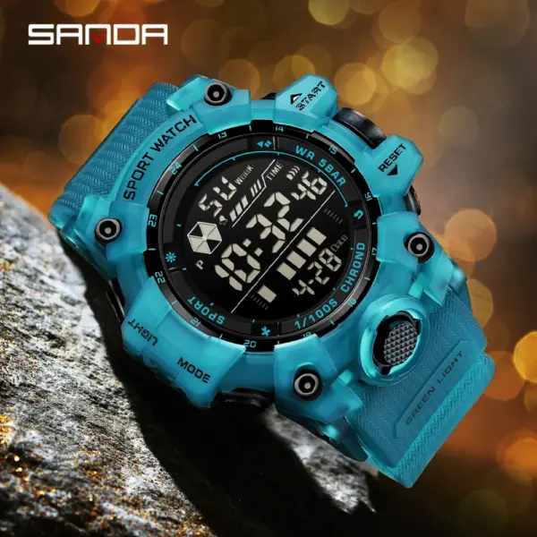 SANDA 6229 Digital Sports Watch Luminous Features - Image 3