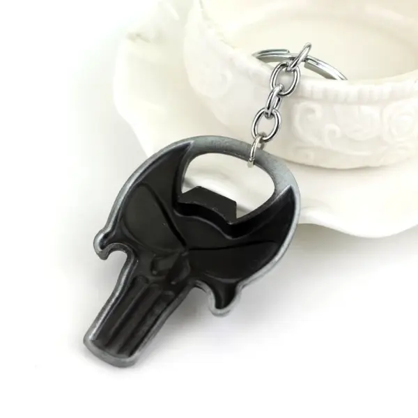 Vintage Skull Metal Keychain Bottle Opener - Image 6