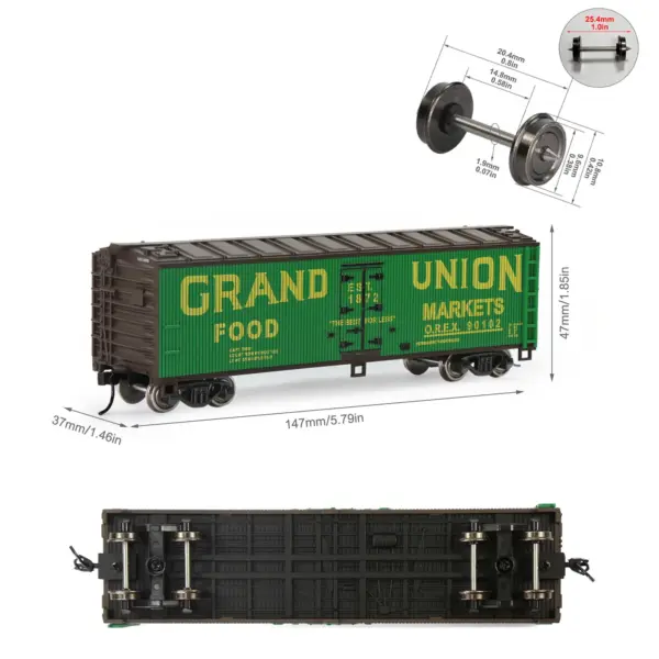 Evemodel HO Scale 40ft Reefer Train Car - Image 2