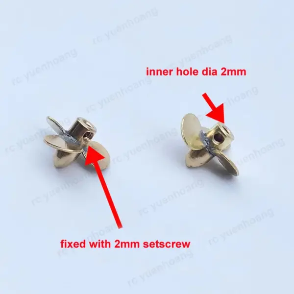 Brass 3-Blade Propeller for 1/350 1/700 RC Boats - Image 3
