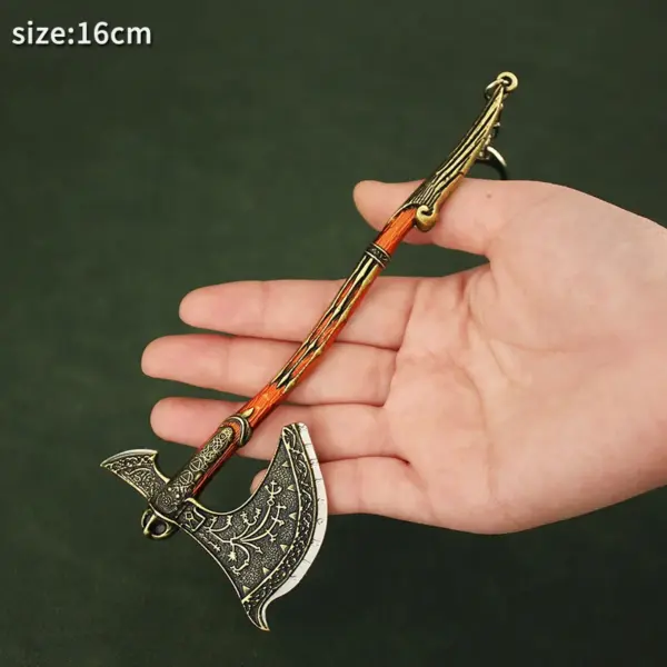 God of War Kratos Axe Metal Keychain - Image 4