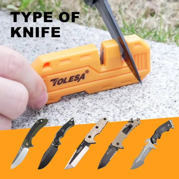 TOLESA 3-in-1 Mini Pocket Knife Sharpener - Image 5