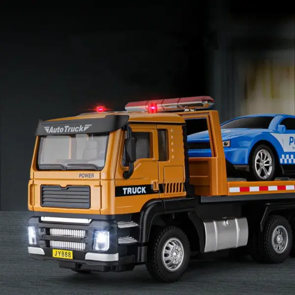 1:50 Alloy Pull Back Flatbed Car Model - Image 3
