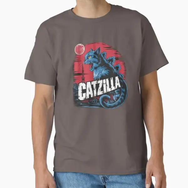 Catzilla Funny Cat T-Shirt for Men - Image 7