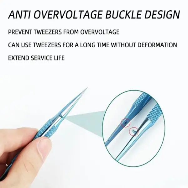 Titanium Alloy Fingerprint Flying Wire Tweezers - Image 3