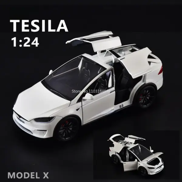 1/24 Scale Diecast Tesla Model X Model Car - Image 2