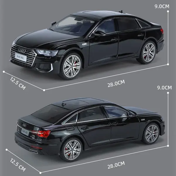 1:18 AUDI A6L Diecast Car Model with Lights - Image 2