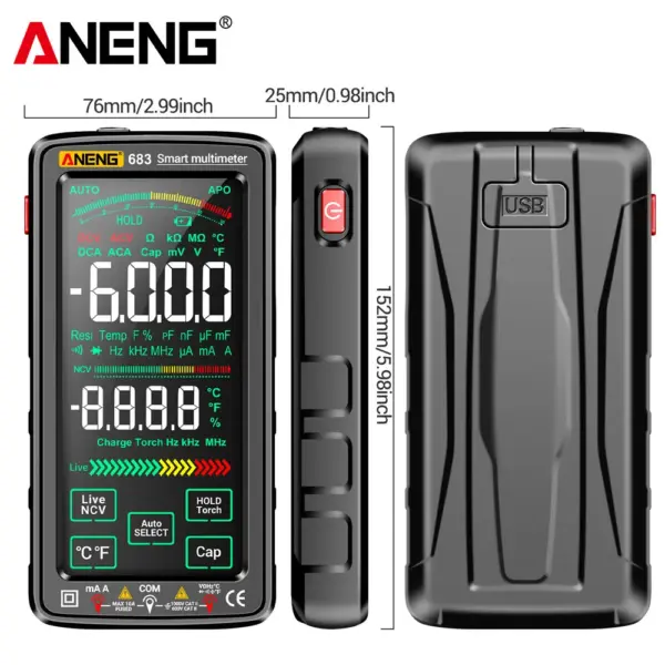 ANENG 683 Smart Digital Multimeter 6000 Counts - Image 6