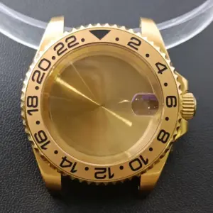 NH35 GMT Steel Watch Case 40.5mm Silver 148 S40e3d6af3581420e8c654d52cf73626aN