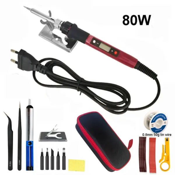 80W Adjustable Digital Soldering Iron Kit - Image 12