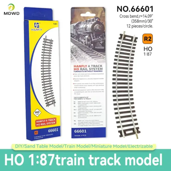 HO Scale 1:87 Nickel Silver Curved Track Model - Image 4