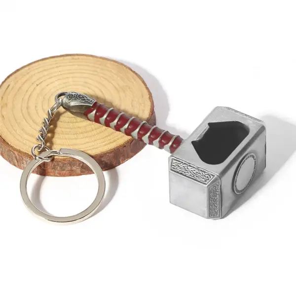 Thor Hammer Keychain Bottle Opener - Image 4