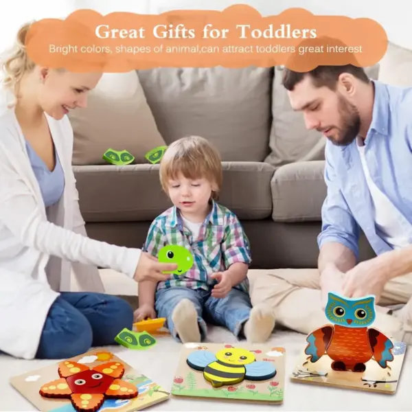 Wooden 3D Animal Puzzle for Early Learning - Image 6