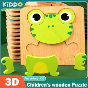 Wooden 3D Animal Puzzle for Early Learning