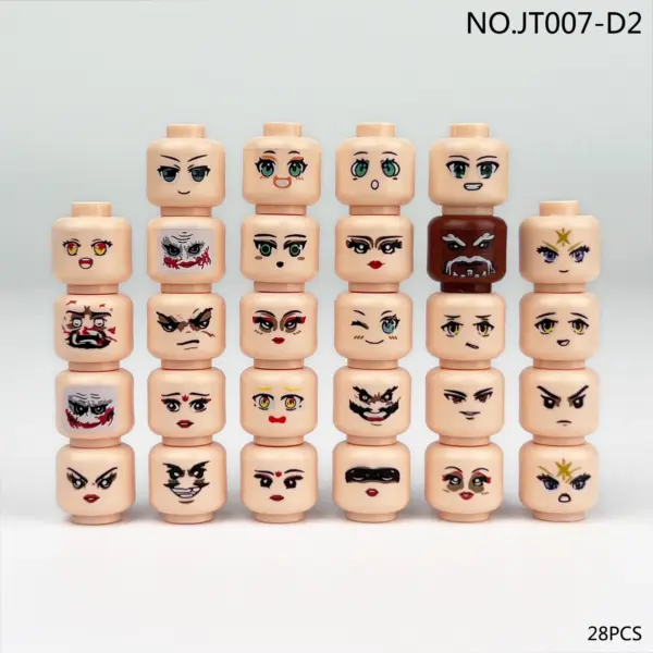 56pcs Building Block Minifigure Head Accessories - Image 7