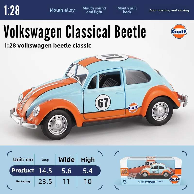 Volkswagen Beetle 1967 Diecast Model 1:28 Scale 3 Volkswagen Beetle 1967 Diecast Model 1:28 Scale - Image 3