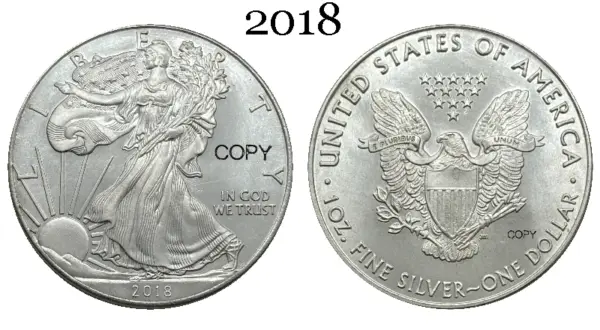 Liberty Silver Plated Commemorative Coin 2018 - Image 5