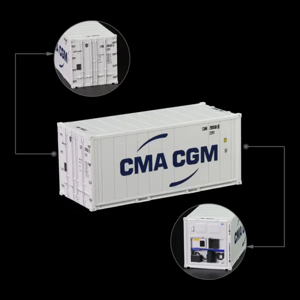 HO Scale 20ft Hi-Cube Reefer Container - Image 7