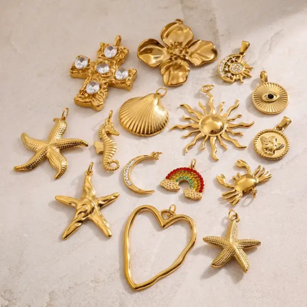 Stainless Steel Sea Shell Starfish Charms - Image 6
