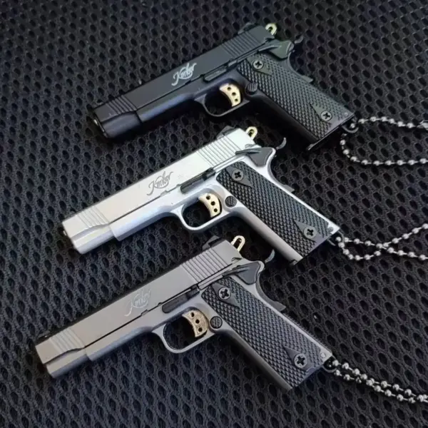 Mini G17 Alloy Pistol Keychain Pendant - Image 2