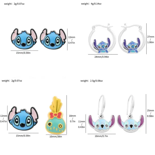 Kawaii Lilo & Stitch Drop Earrings - Image 2