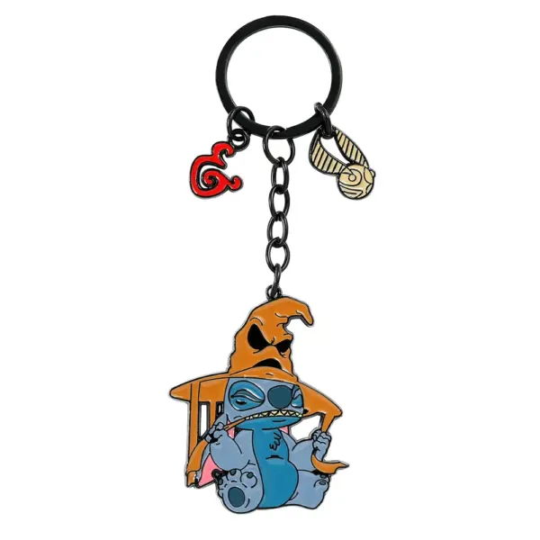 Disney Stitch Keychain Antique Silver Design - Image 8