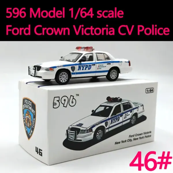 1/64 Scale Ford Crown Victoria CV Police Model - Image 7