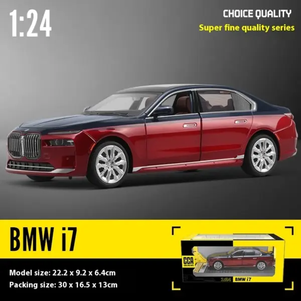 Diecast 1:24 BMW I7 G70 M70L Model Car - Image 8