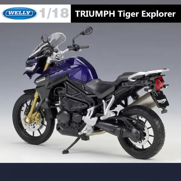 Welly 1:18 Triumph Tiger Alloy Model Motorcycle - Image 3