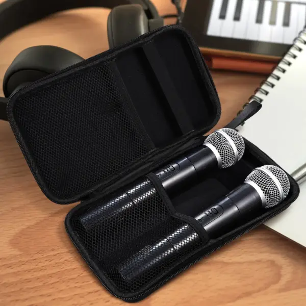 Portable Microphone Storage Case with Zipper - Image 2