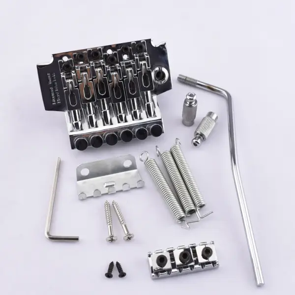 Tremolo System Bridge for Guitar - Gold/Chrome - Image 7