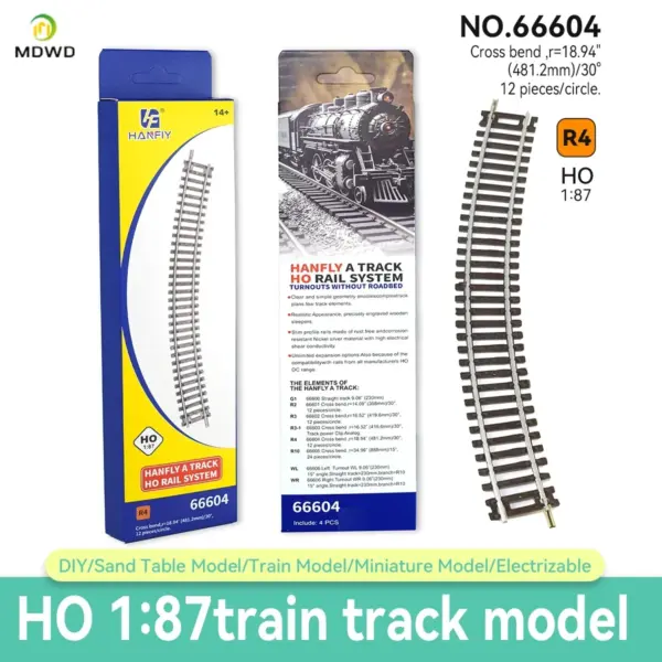 HO Scale 1:87 Nickel Silver Curved Track Model - Image 6
