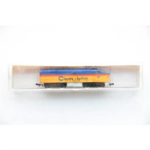 N Scale 1/160 Diecast Blue and Yellow Train Model - Image 2