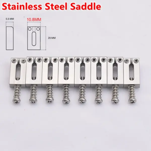 Brass and Stainless Steel Guitar Bridge Set - Image 27