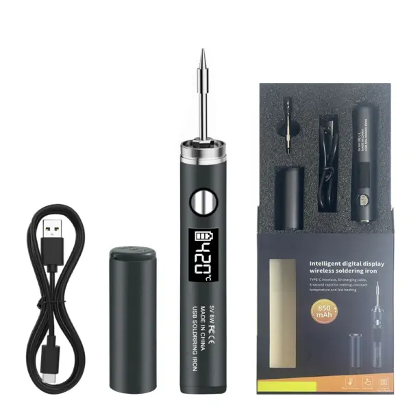 USB Soldering Iron 5V 8W with Battery - Image 12