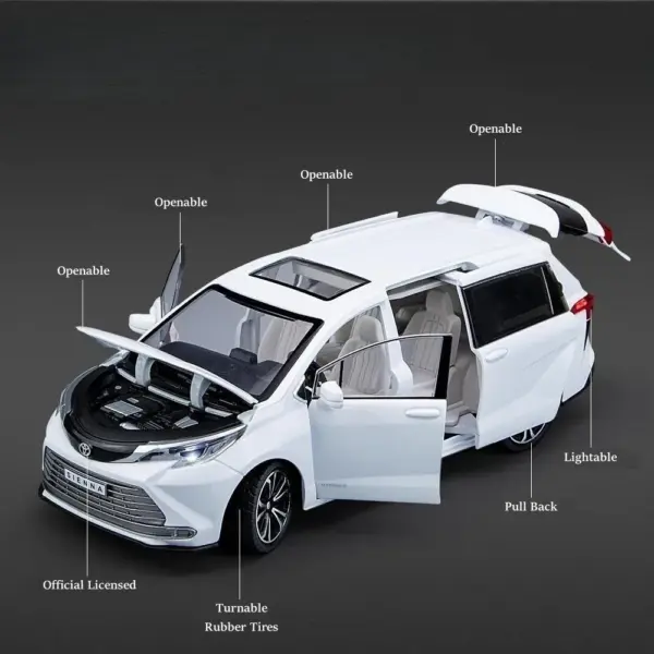 1/24 Toyota Sienna Diecast Van Model - Image 2