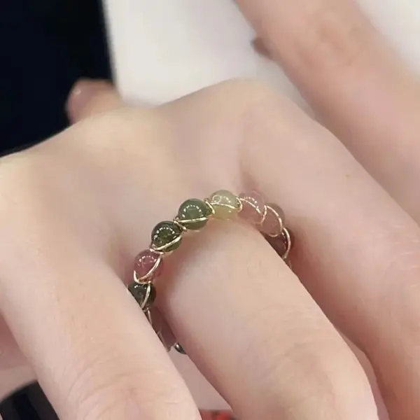 Chakra Healing Crystal Bead Ring - Image 2