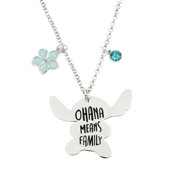 Disney Stitch and Angie Heart Pendant Necklace - Image 17