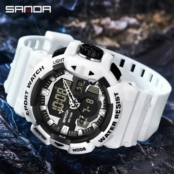 SANDA 3129 Military Sport Quartz Wrist Watch - Image 2