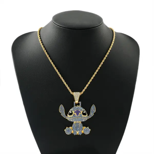 Kawaii Stitch Hip Hop Pendant Necklace - Image 3