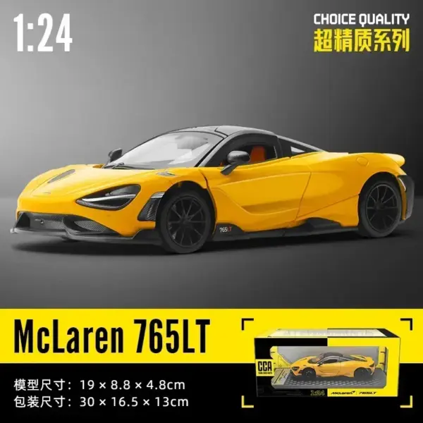 1:24 Scale Metal Alloy 765LT Diecast Car - Image 8
