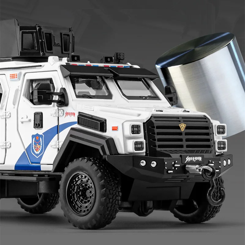 1:32 Alloy Police Armored Car Model 2 1:32 Alloy Police Armored Car Model - Image 2