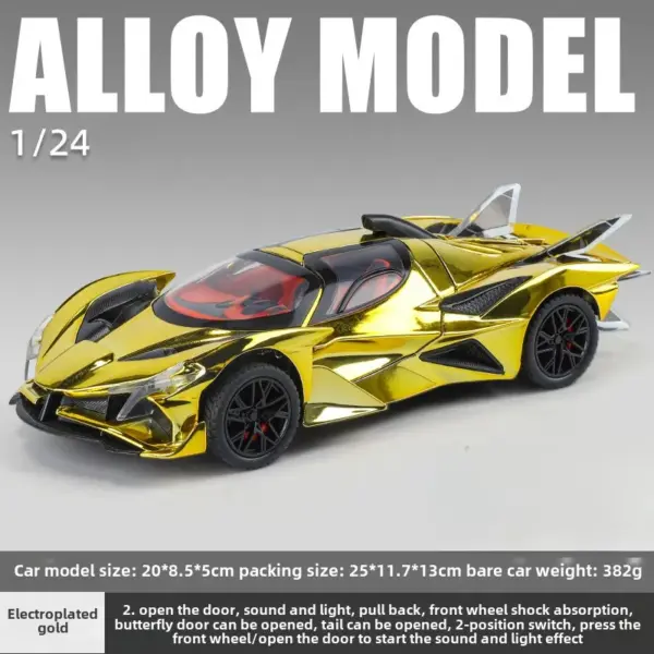 Apollo Project 1:24 Diecast Sports Car Model - Image 7