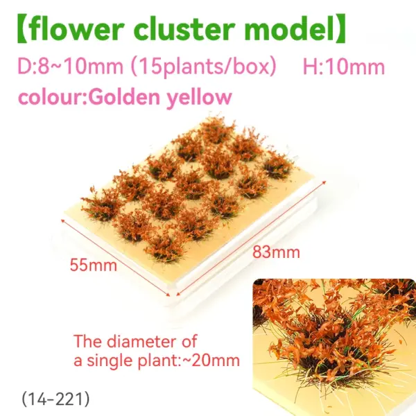 15pcs Miniature Flower Grass Clusters 8mm-10mm - Image 14