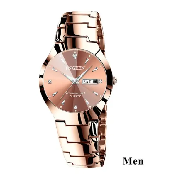 FNGEEN 5808 Stainless Steel Couple Watch - Image 16