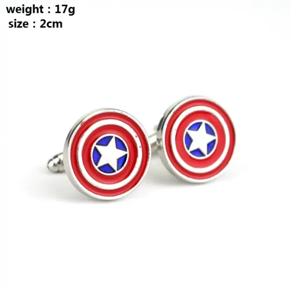 Captain America Zinc Alloy Cufflinks Set - Image 6
