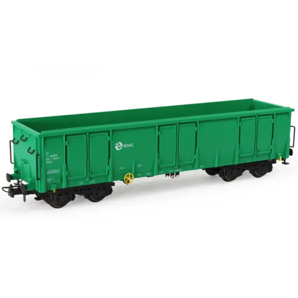 HO Scale 1:87 Green RENFE Gondola Car Set - Image 8