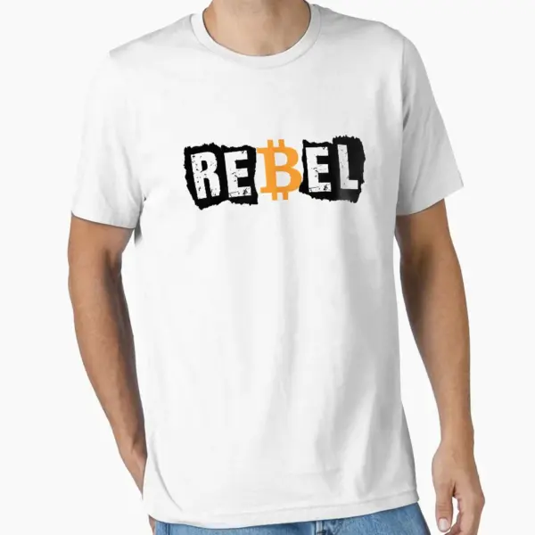 Bitcoin Rebel Cryptocurrency T-Shirt for Men - Image 13