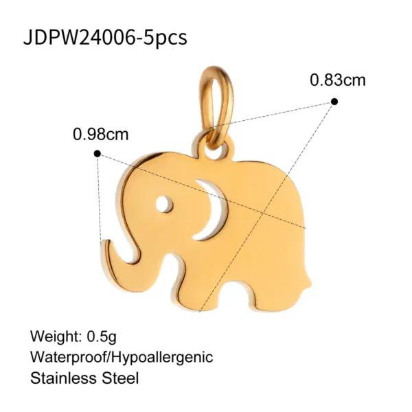 5 Pcs Stainless Steel Star Pendant Charms - Image 33