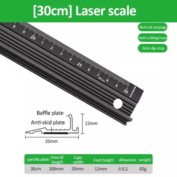 Aluminum Straight Ruler for Woodworking 20/30/45cm - Image 8